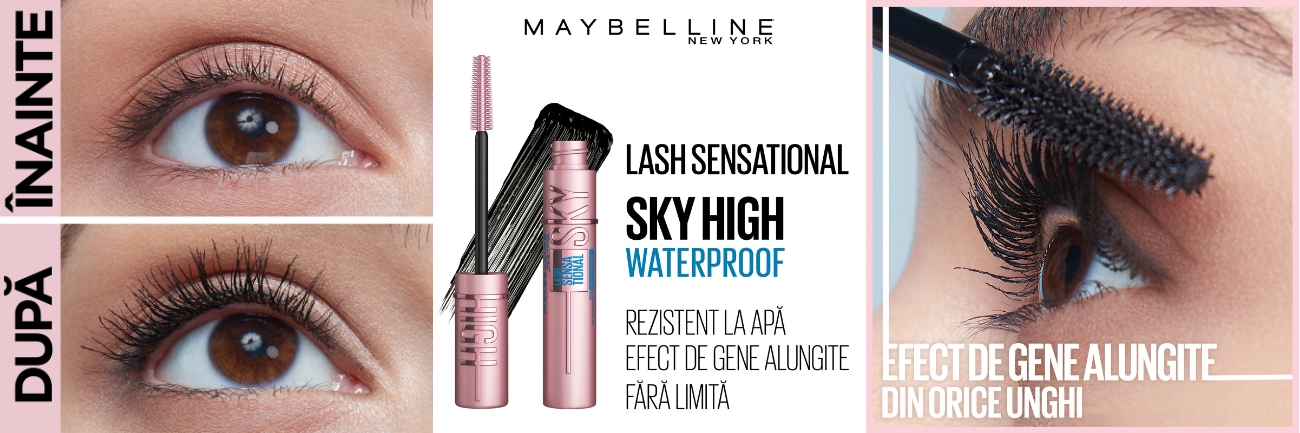 Mascara pentru volum si alungire Lash Sensational Sky High, Waterproof